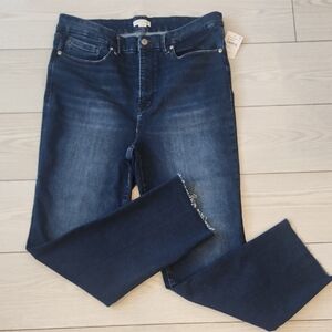 Good American Indigo Wash Classic Straight Slim Leg Jeans Plus Size 14-18